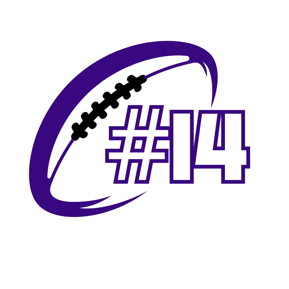 Custom Football Number Button 3inch