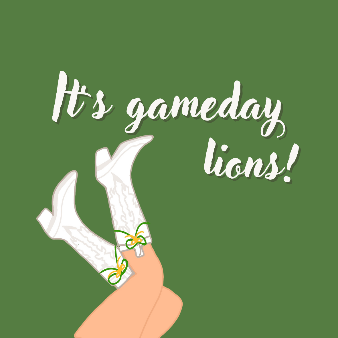 It's Gameday Lions Button 2.25inch