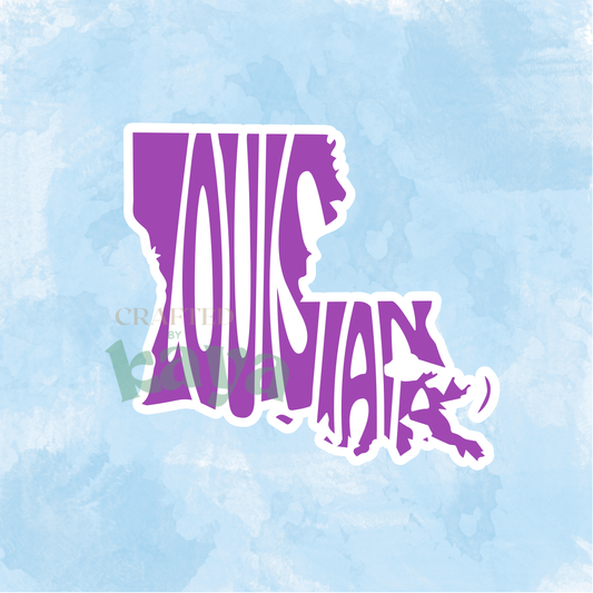 Purple Louisiana Sticker