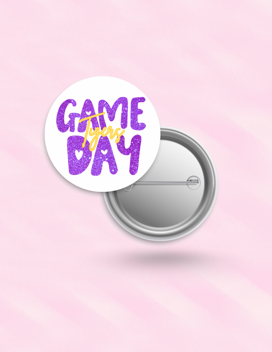 Glitter Game Day Button