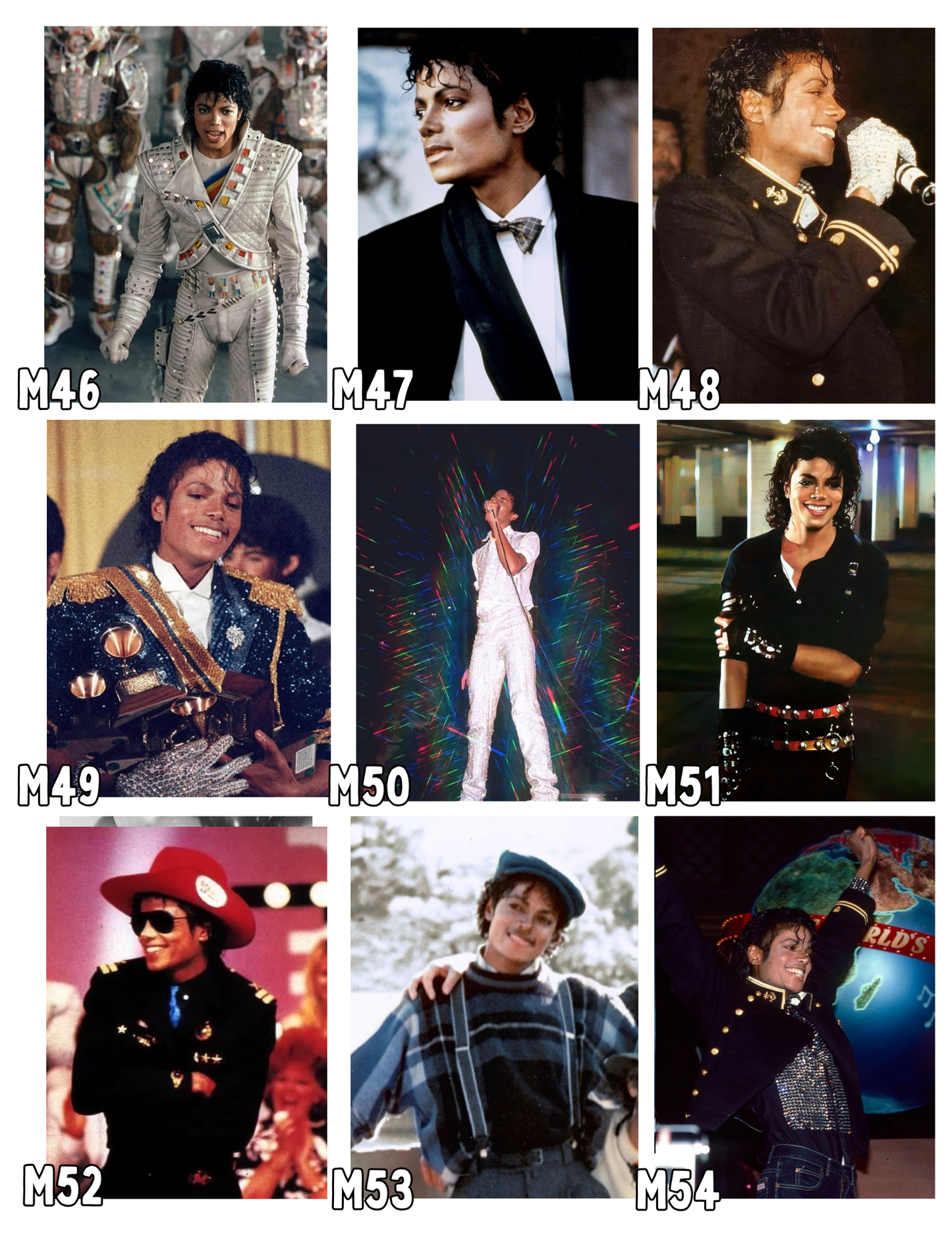 Michael Jackson Photocards - Individual HOLOGRAPHIC