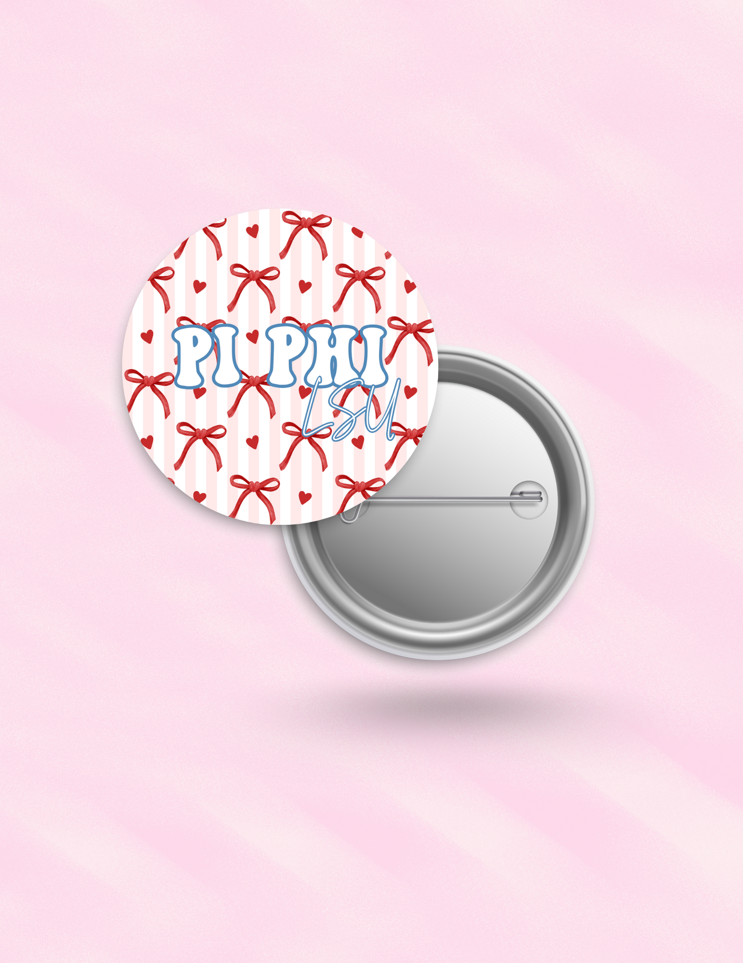 Custom Sorority Bow Button