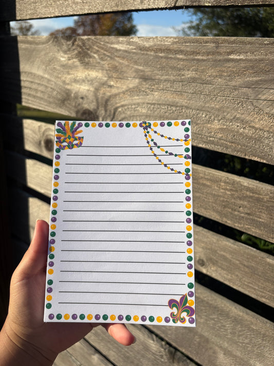 Mardi Gras Border Notepad (5x7)