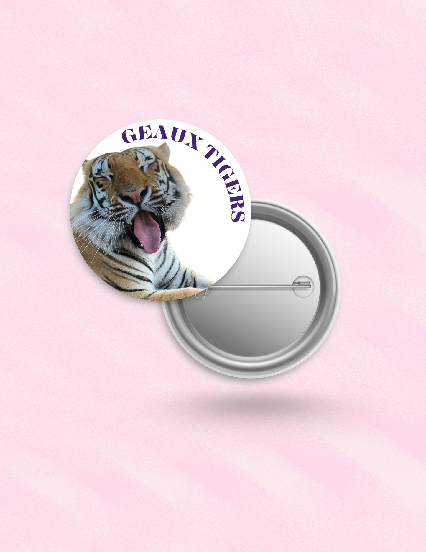Mike the Tiger Geaux Tigers Button