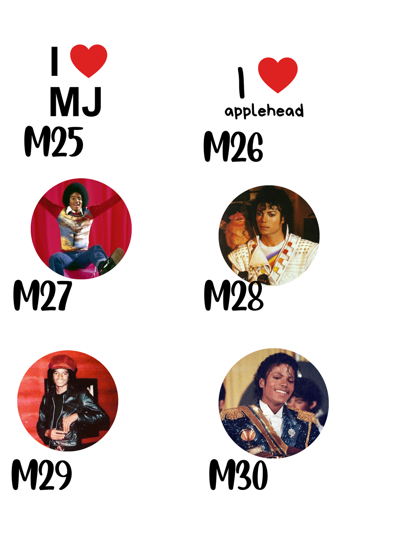 Michael Jackson Buttons