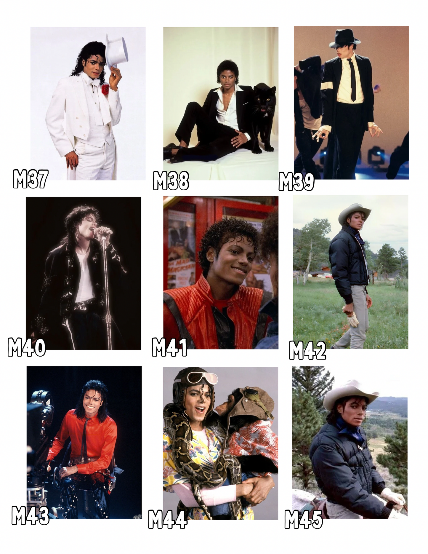 Michael Jackson Photocards - Individual HOLOGRAPHIC