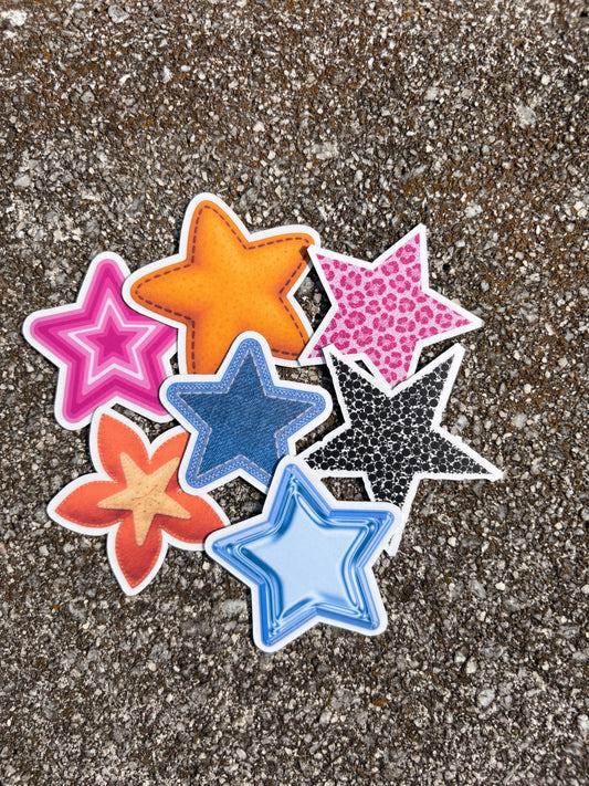 Textured Star Sticker Pack